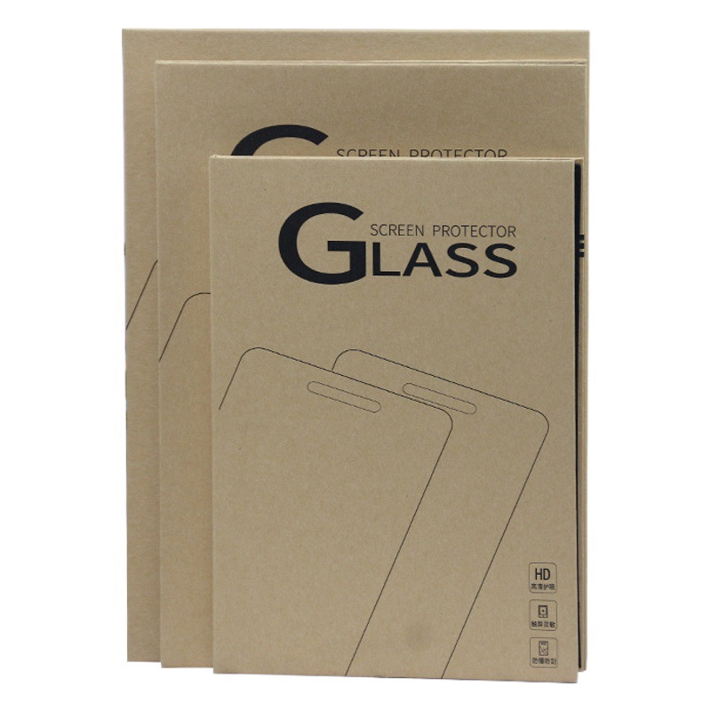 Ready Stock Direct Sale Kraft Paper Packaging Box for Mobile Phone Tempered Film Screen Protector Apple 13Promax/Mini Digital