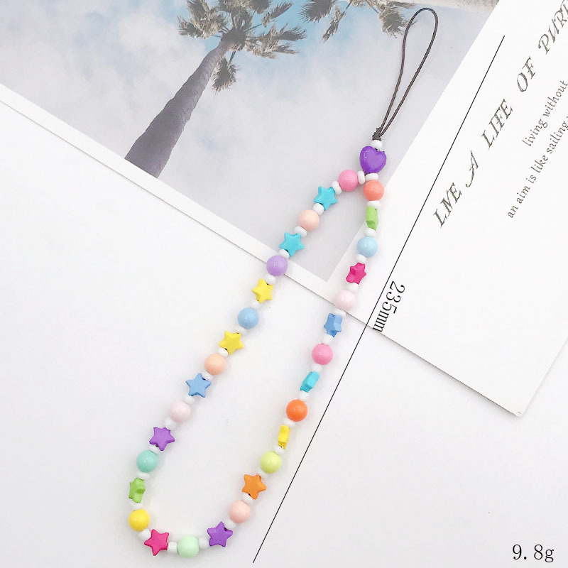 Picture of New soft pottery fruit series mobile phone chain diy mobile phone case acrylic five-pointed star mobile phone chain collection trend