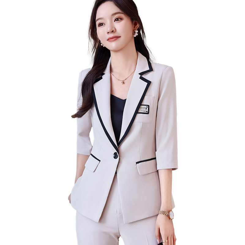 Picture of Casual Fashion Suit suit Pants Women's Spring and Autumn New Temperament Goddess Fan Professional Wear Small Suit Work Clothes