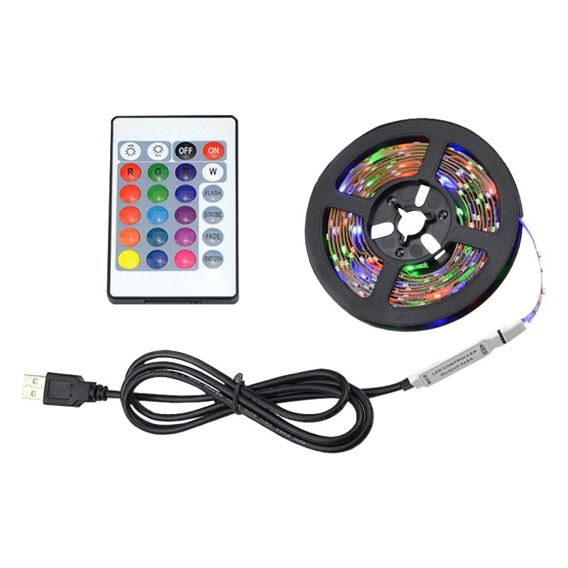 Anfan lighting LED flexible light bar 2835rgb light strip suit 5 v24 key infrared/three key mini controller