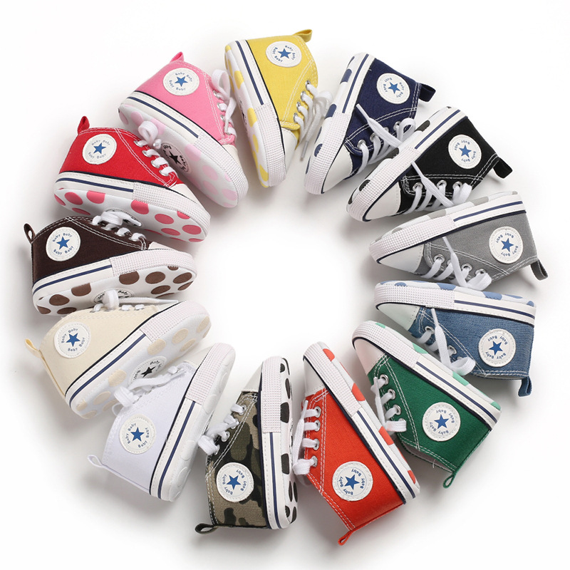 Picture of Amazon popular baby shoes baby shoes classic canvas shoes children's shoes soft bottom toddler shoes baby shoes