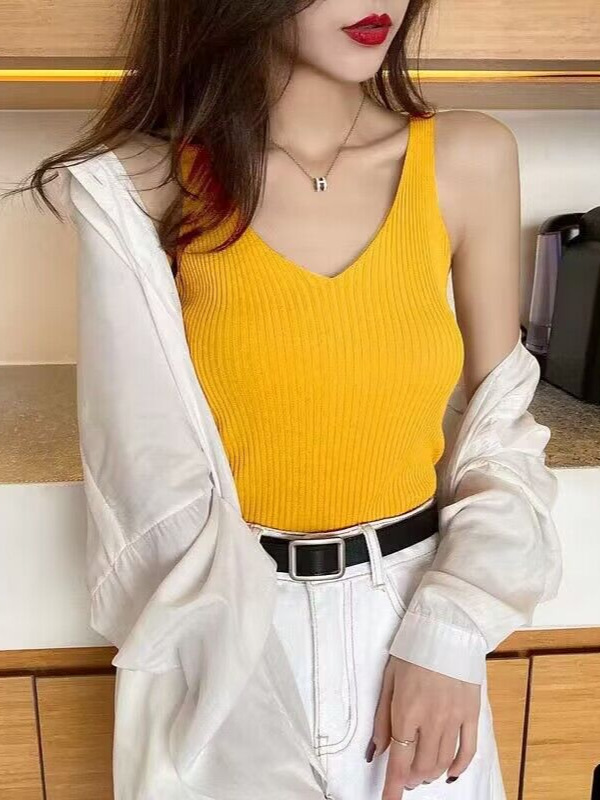Picture of Cool Silk Knitted Camisole Women's Summer Sleeveless Outer Top Suit with Bottoming Clothing Export Wholesale