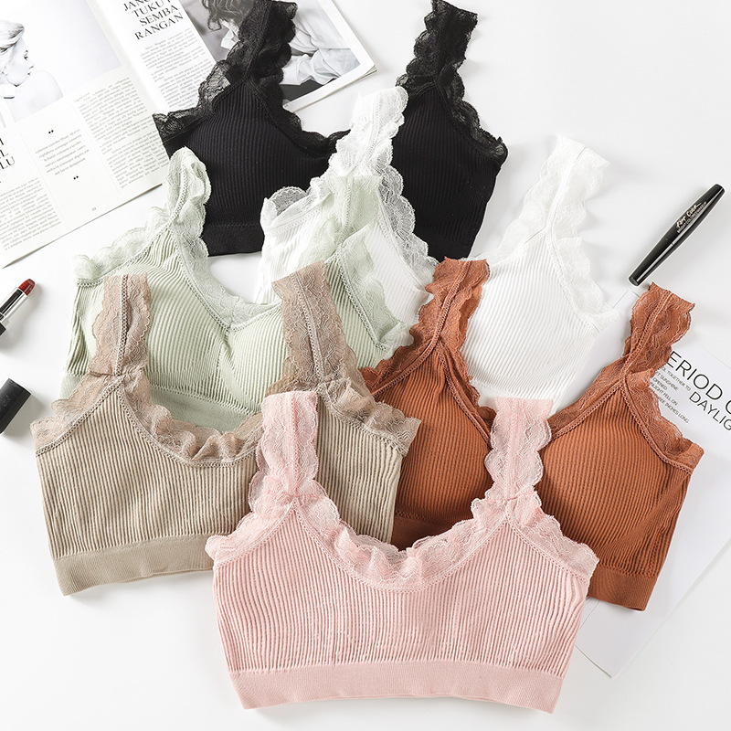 Picture of [35.00 kg-70.00 kg] Seamless Seamless Underwear Lace Thread No Steel Ring Wrap Chest Breathable Beauty Back Strapless Suit for Women