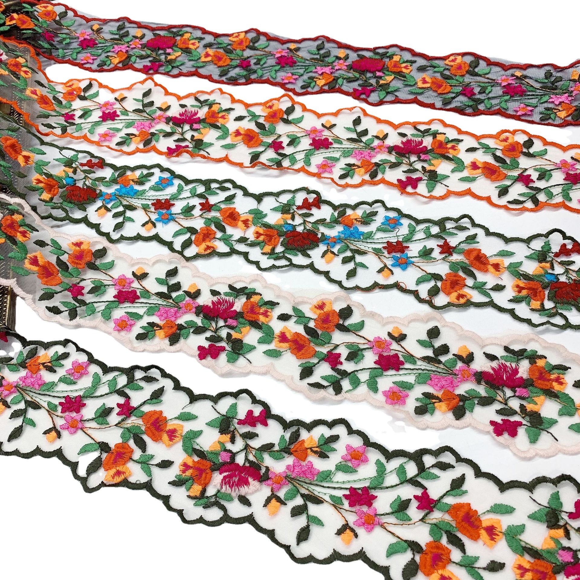 21 Off-Line Explosions Color Women's Dress Embroidery Net Sand Women's Lace Han Dress Embroidery Quality Bar Code Lace