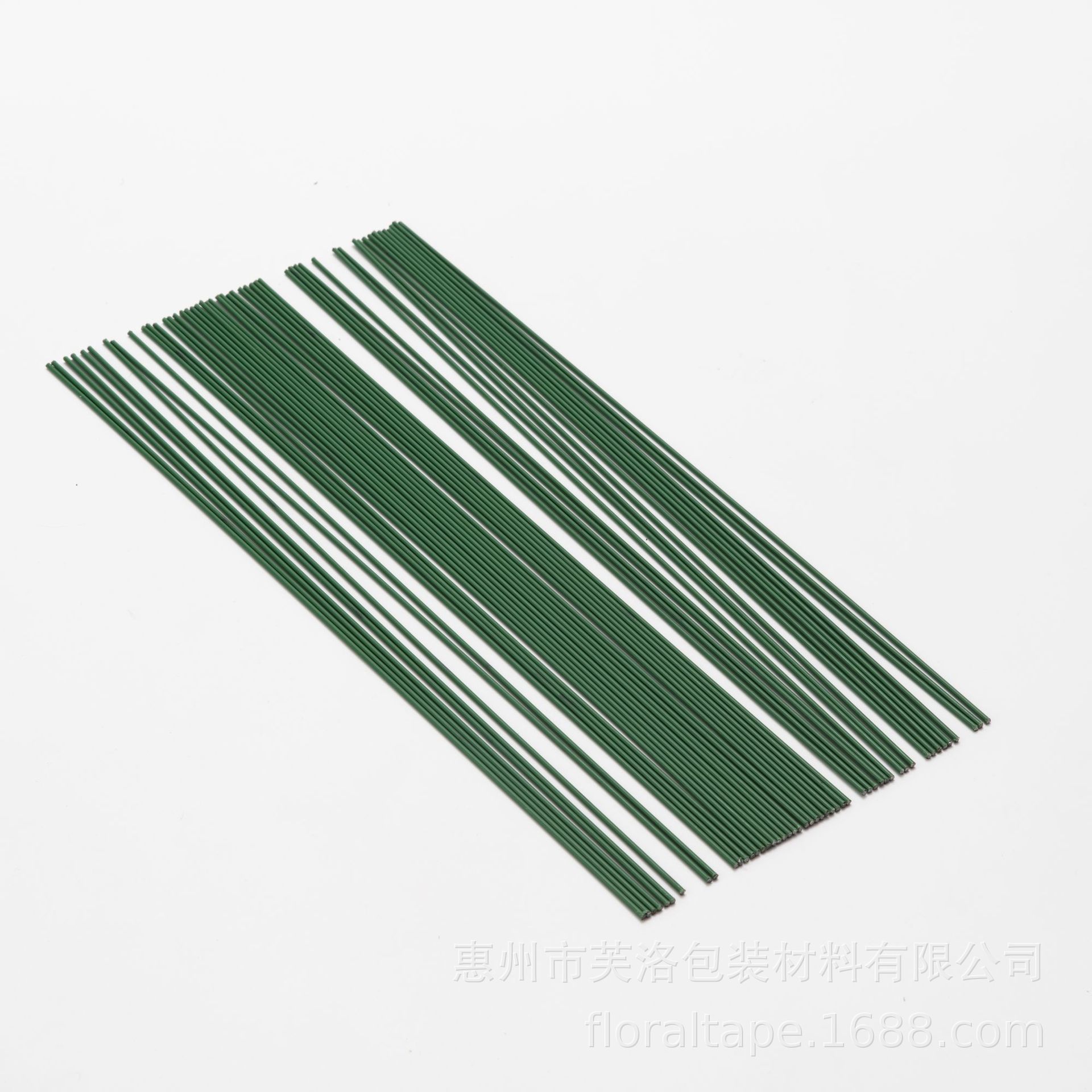 Picture of Plastic bag No. 2 flower rod iron wire 40cm green flower Rod wholesale flower wire material simulation flower material DIY
