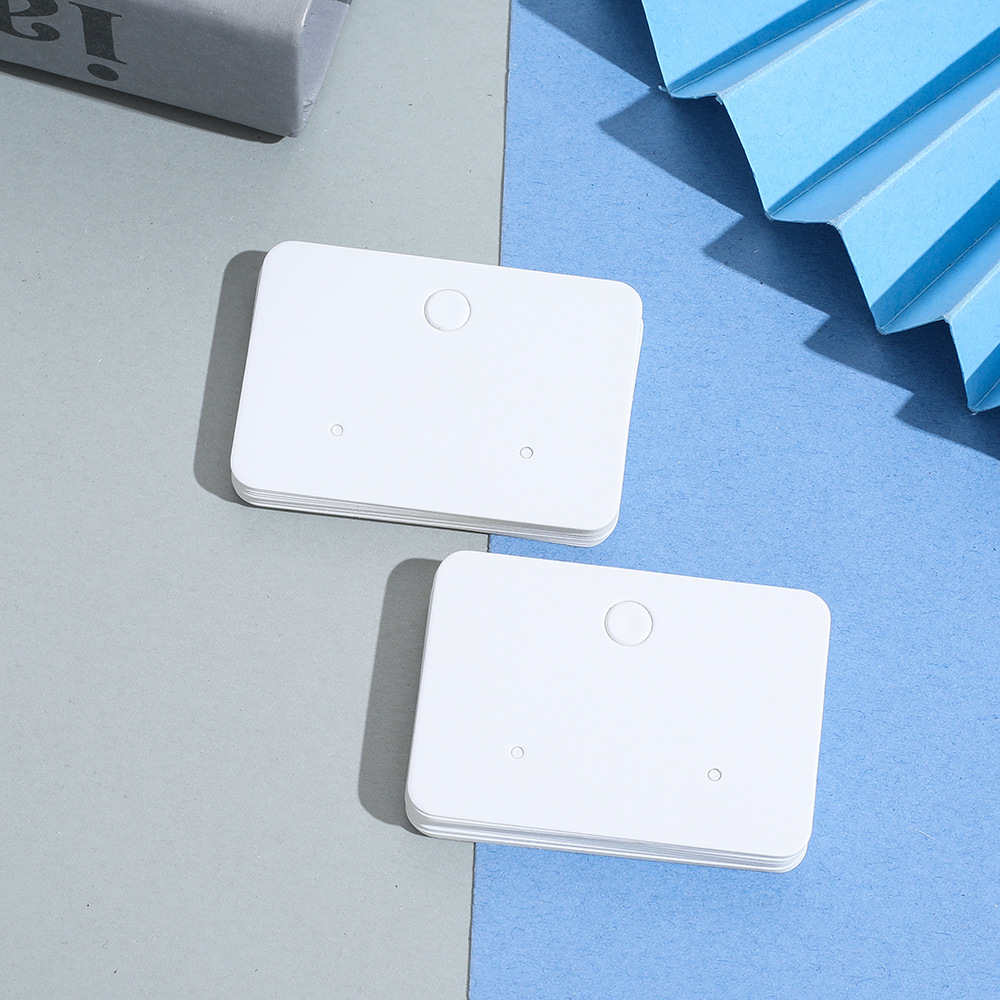 5*3.5 pure white Korean style ins earrings cardboard jewelry packaging earrings earrings necklace simple card jewelry accessories