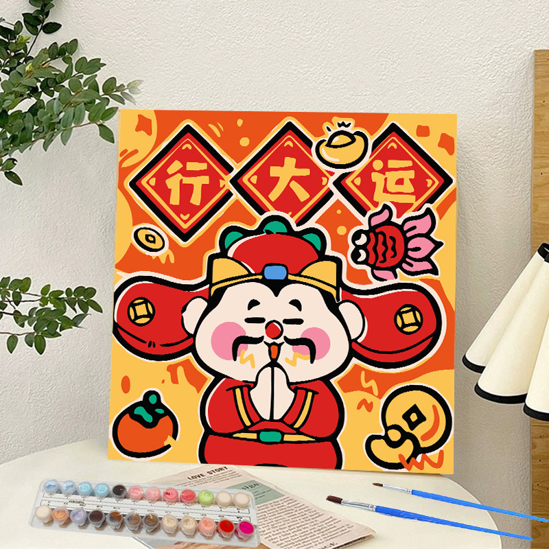 Picture of Digital oil painting landscape Dafen village hand-painted mathematical oil painting coloring painting oil painting flowers flower oil painting wholesale