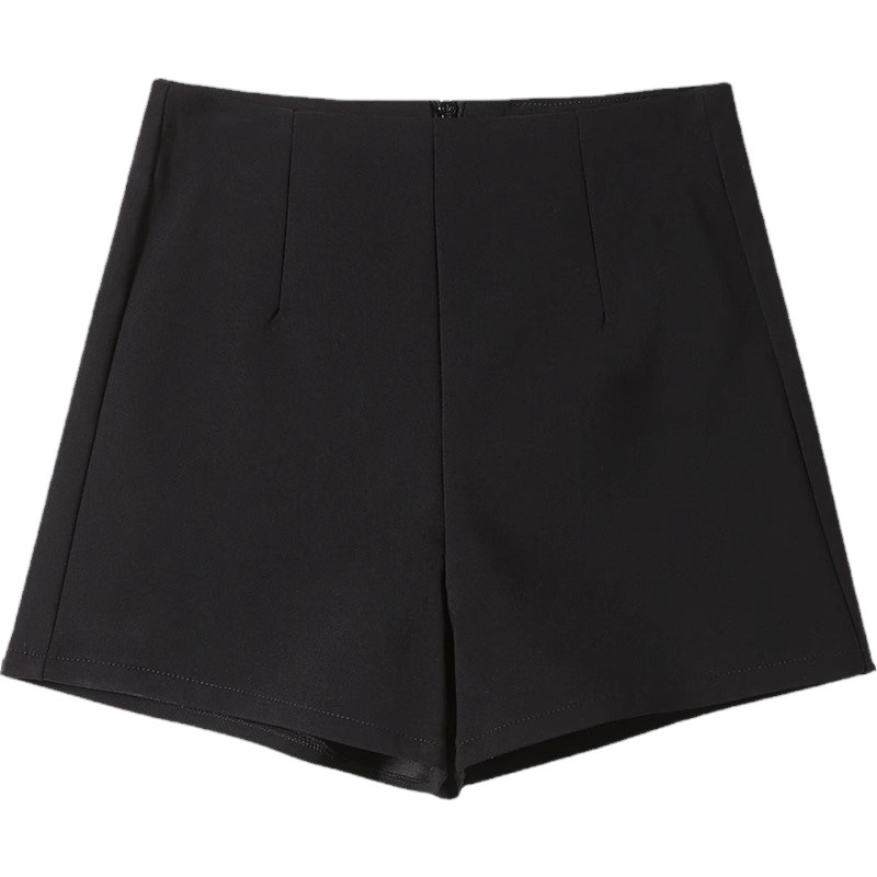 Sexy Black High Waist Casual Shorts Women's 2024 New Summer American-style Slimming Tight Hip Hot Pants