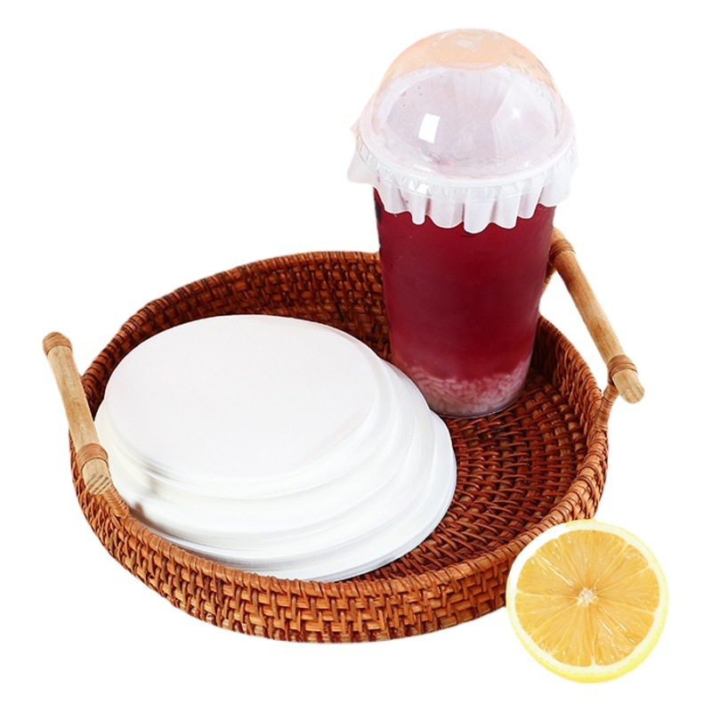 Take-out packaged drink sealing paper coffee milk tea leak-proof paper sealing cup disposable spill-proof paper leak-proof film