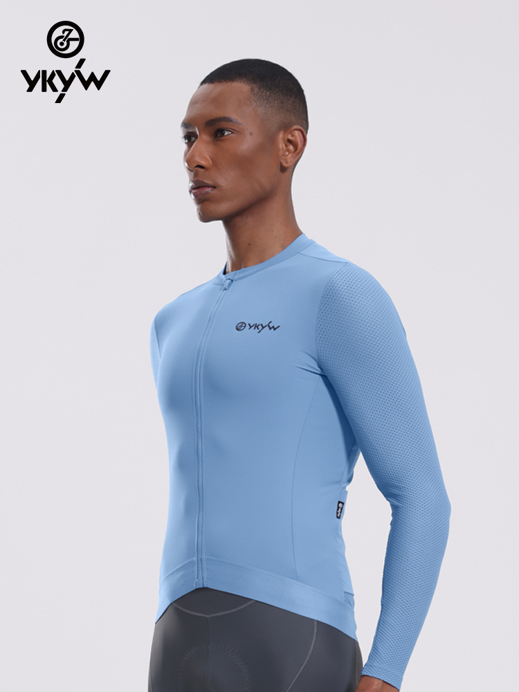 Picture of YKYW New Bicycle Sports Top Summer Hover Tight Breathable Sweat-wicking Men's Riding Clothes Long Sleeve