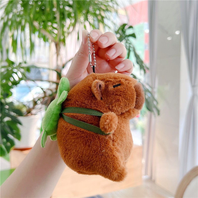 Picture of Internet celebrity boutique schoolbag ornaments capabala capybara pendant creative car keychain plush doll batch