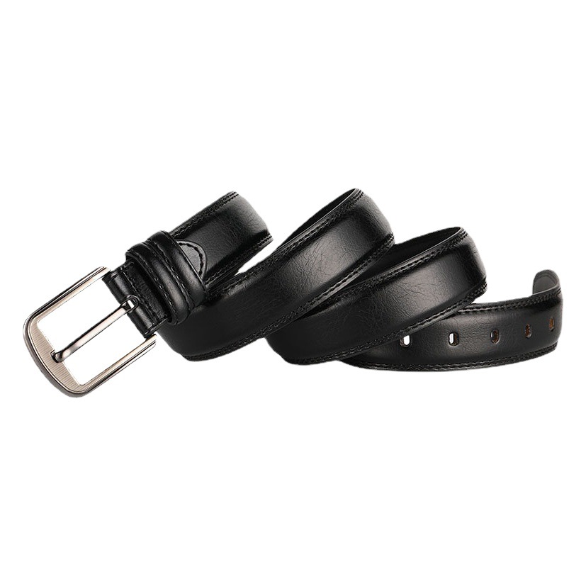 Belt men's leather belt men's leather pin buckle belt Brown middle-aged youth casual trendy men's pants belt