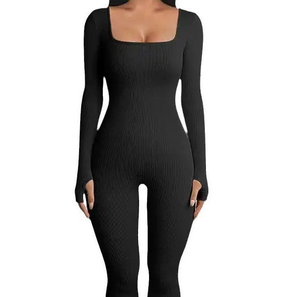 Amazon Explosions Threaded Seamless Suit Yoga Suit Outdoor Sports Fitness Suit High Elastic Abdominal Body Shaping Suit