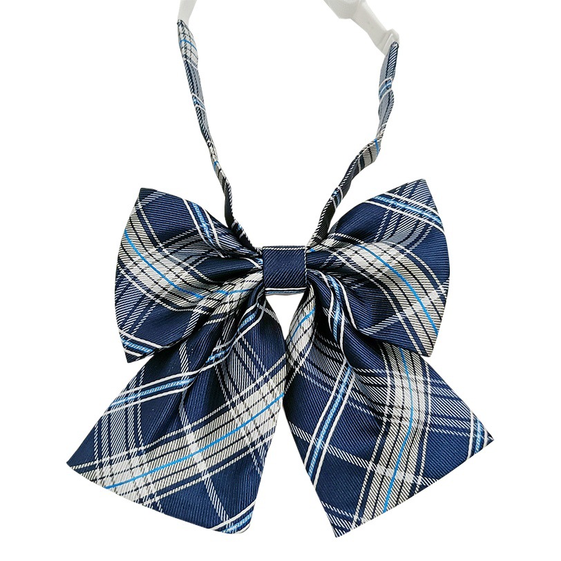 Plaid collar female Korean fashion bow tide factory spot Harajuku college style student jk uniform bow tie