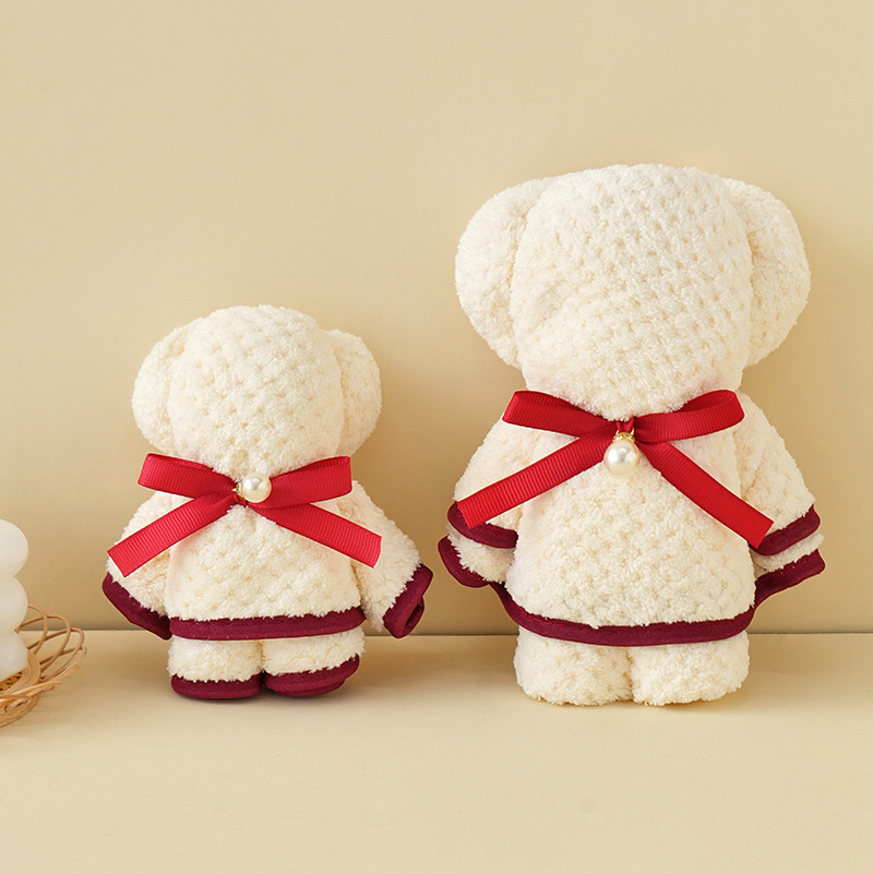 Picture of Bear towel with hand gift small gift kindergarten gift opening wedding gift shape towel making embroidered logo