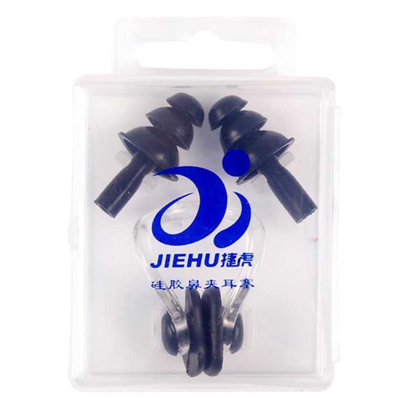Silicone nose clip earplugs in stock wholesale swimming earplugs nose clip suit super soft mushroom earplugs nasal plug suit