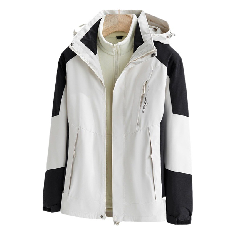 Camel Hjcamel Three-In-One Jacket for Men and Women, Small Size, Trendy Brand, 2025 New Windproof Mountaineering Jacket