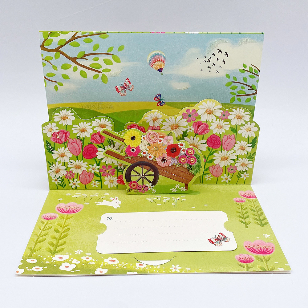 Picture of Mother's Day 3D Stereo Greeting Card Desktop Decoration Bronzing Ins Style Birthday Gift Children's Holiday Thank You Blessing Card