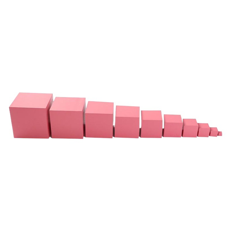Picture of Pink Tower Montessori Sensory Teaching Aids Montessori Early Education Solly Kindergarten Educational Science Toys Projection Card