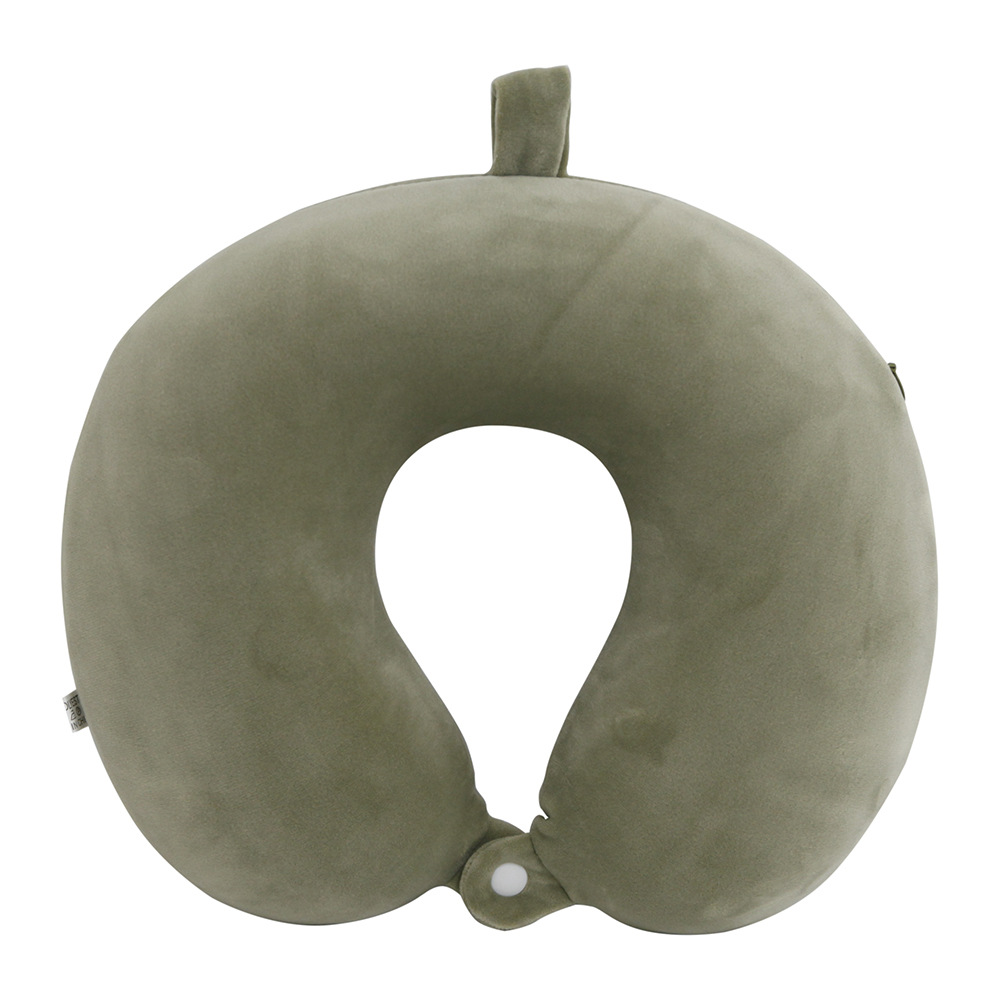 Picture of Memory pillow U-shaped pillow travel neck pillow U-shaped neck pillow LOGO embroidery U-shaped monochrome solid color memory foam U-shaped pillow