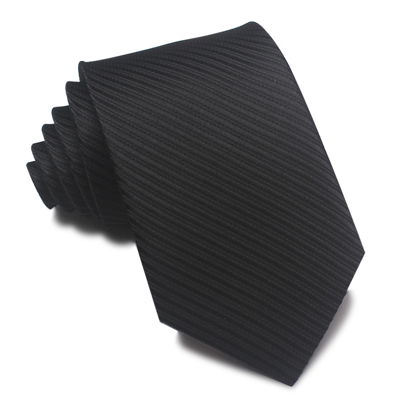 Picture of 25 New 8cm Polyester Jacquard Stripesd Tie 7cm Men's and Women's Business Formal Wear Casual High-End Red Black Blue
