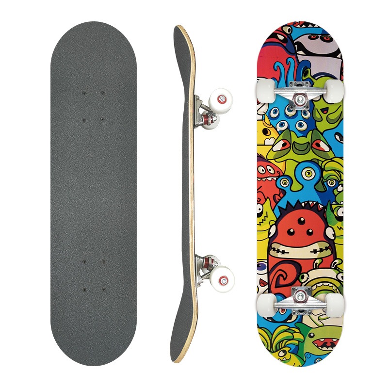 Picture of 31 inch skateboard professional adult street maple four-wheel beginner children double rocker concave skateboard
