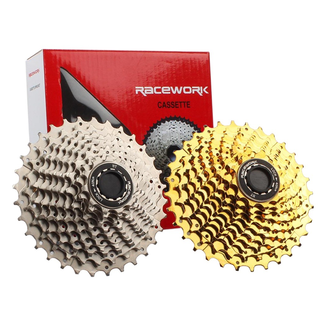 Racework 11-Speed Road Bike Cassette 33-Speed Cassette 11-283234t Silver/Gold Cycling