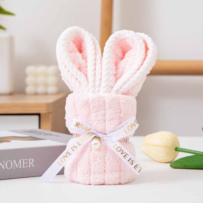 Picture of Hand gift rabbit towel cute shape birthday gift wedding gift kindergarten opening creative small gift
