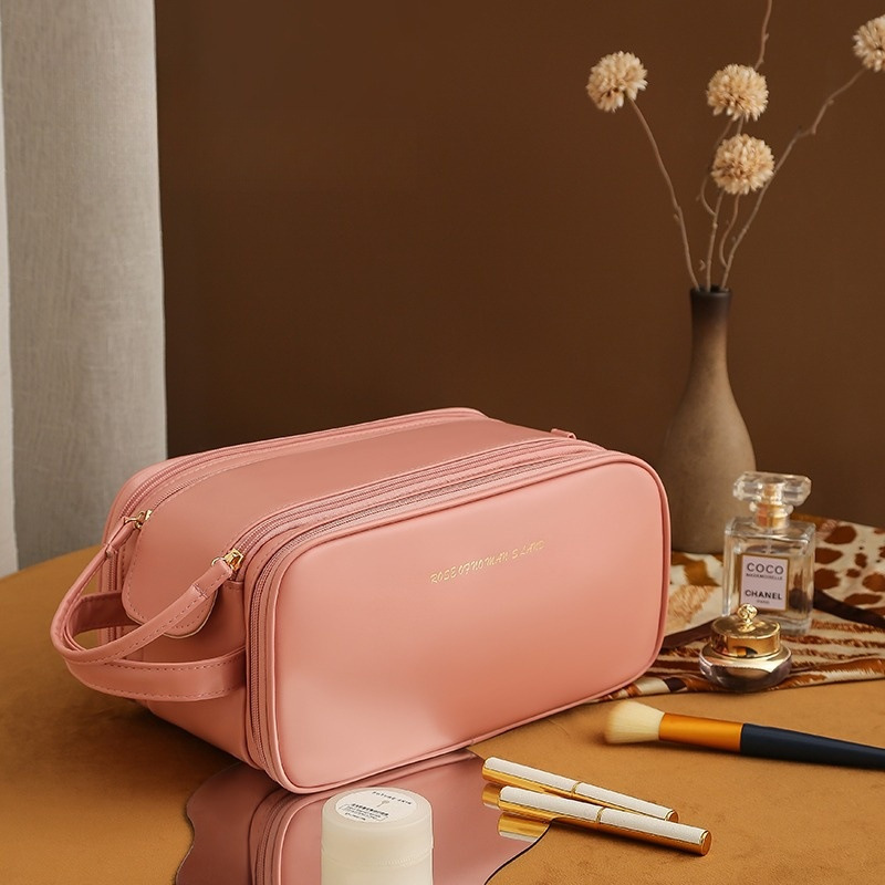 Picture of ins style portable cosmetic bag large capacity travel portable wash bag new super popular wash cosmetics storage bag
