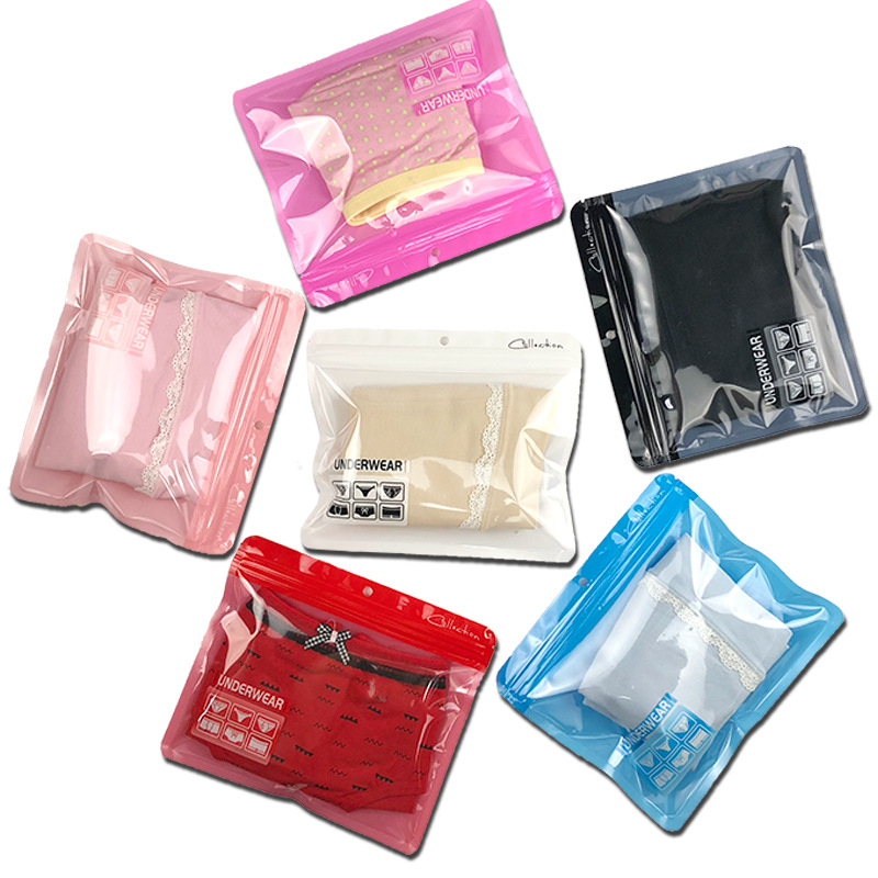 Underwear packaging bag unisex leggings self-sealing bag underwear zipper bag underwear self-sealing sealed bag logo