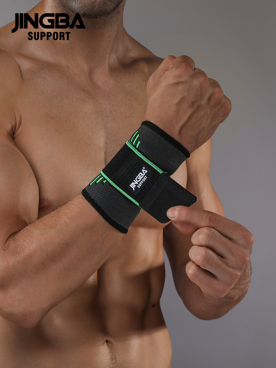 JINGBA Sports Wrist Bracer Outdoor Fitness Tennis Basketball Volleyball Weightlifting Riding Adult Pressure Factory Wholesale