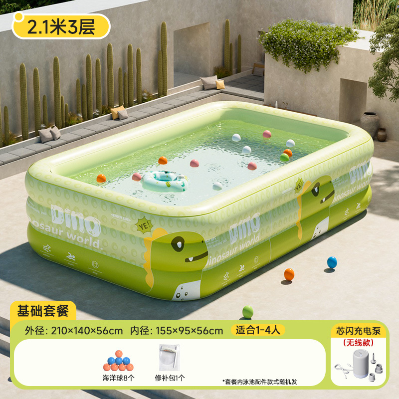 Picture of Inflatable Pool Swimming Pool Children's Inflatable Pool Home Outdoor Large Family Pool Thickened Baby Paddling Pool
