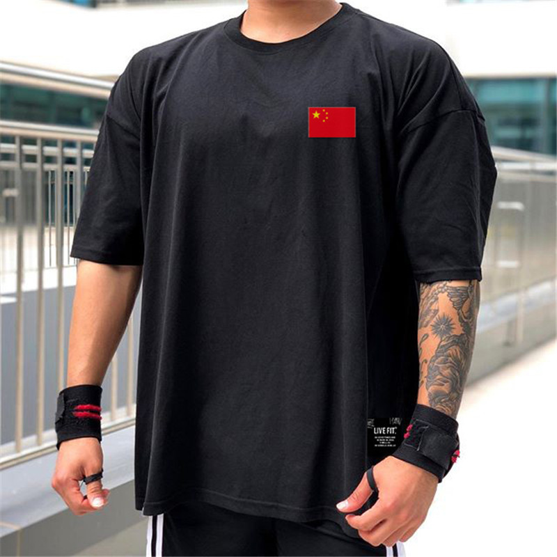 Picture of Muscle Fitness Sports Short-sleeved Slim-fit T-shirt Running Top Breathable Casual Chinese Style Men's T-shirt