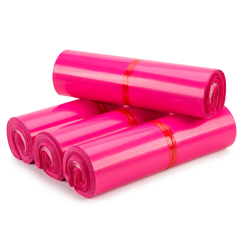 Picture of Qiya Express Bag Rose Red New Express Bag Express Packaging Bag Logistics Waterproof Packaging Destruction Bag Wholesale