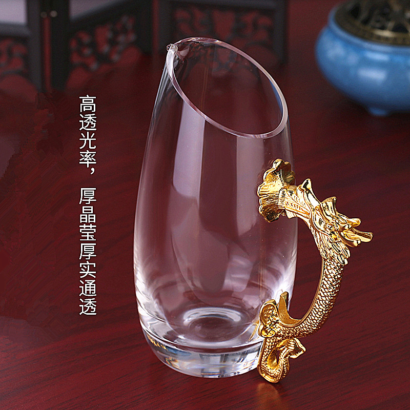 Picture of Light luxury retro twelve Zodiac white wine glass household crystal glass small wine glass liquor separator wine set suit