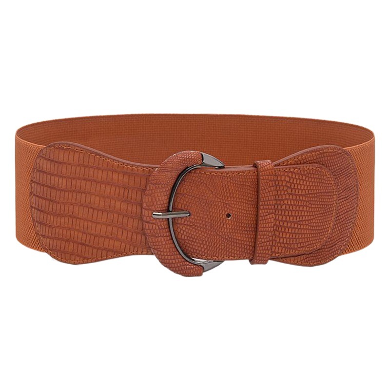 European and American New Autumn and Winter Wide Belt Women's Fashion Versatile Decorative Belt Dress Coat Elastic Waistband
