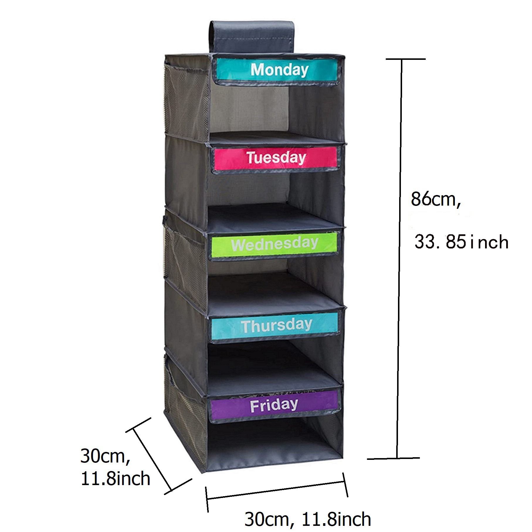 Picture of Weekly Hanging Bag with Ribbon Packaging, Cross-Border Hot Product, Amazon Hot Product, Foldable Storage Bag, Multi-Functional Organizing Hanging Bag