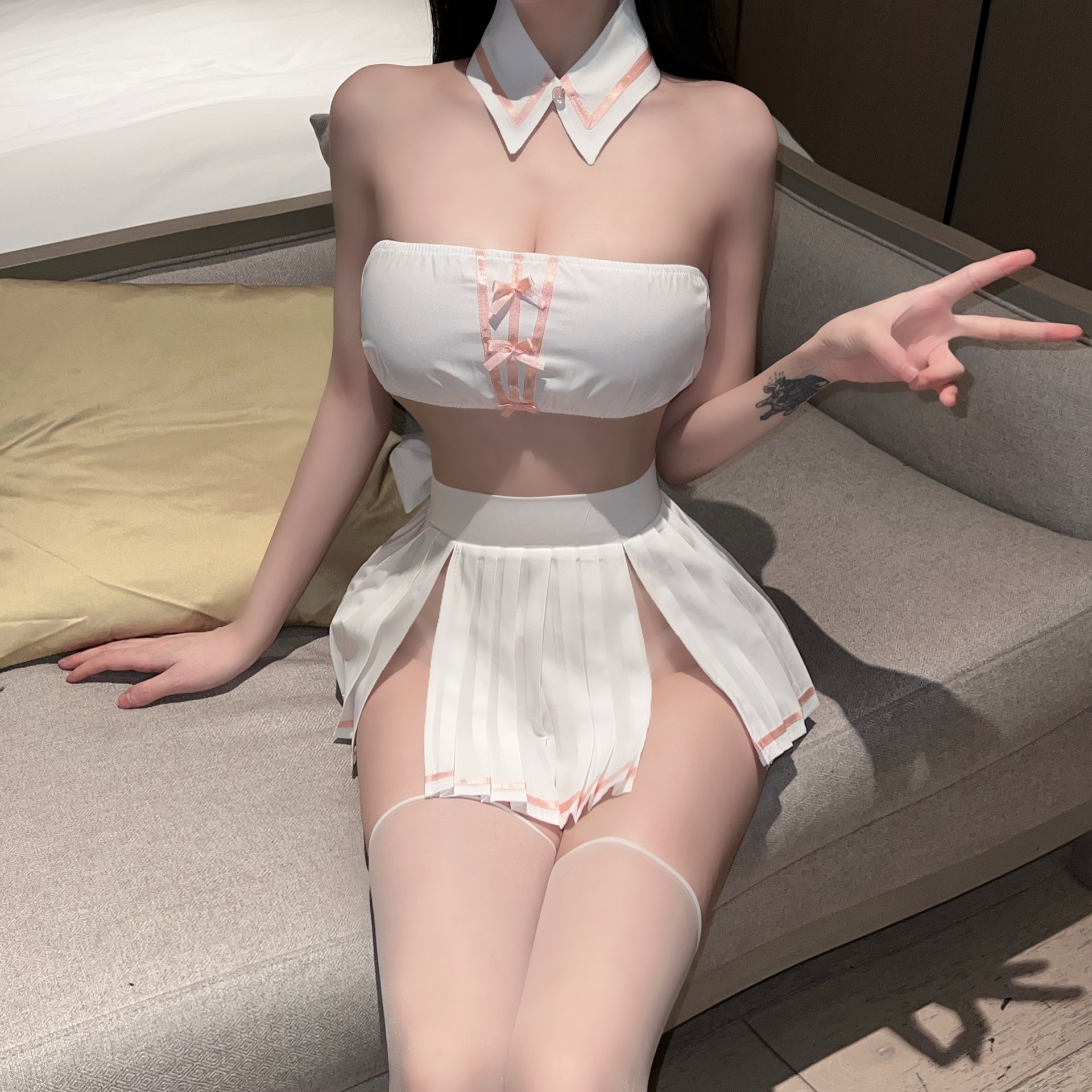 Seductive Sexy Underwear Sailor Uniform Student suit Maid Nightclub Temptation Pure Sexy Simple Free Women