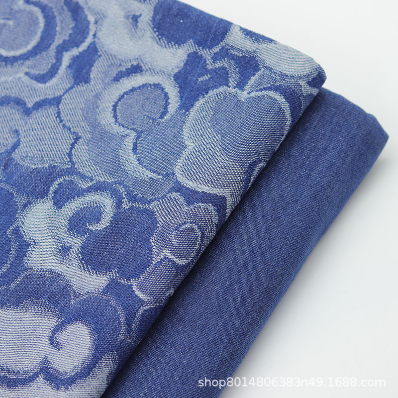 Factory Wholesale China Xiangyun Jacquard Denim Fabric Clothing Fabric Washed Thickened Pants Jacket Skirt