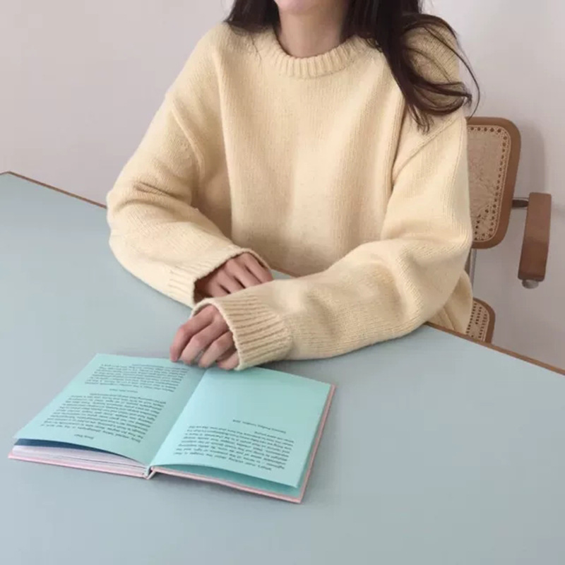 Picture of Women's sweater autumn and winter 2024 New sweet lazy style loose outer wear thickened bottoming shirt soft glutinous knitted top