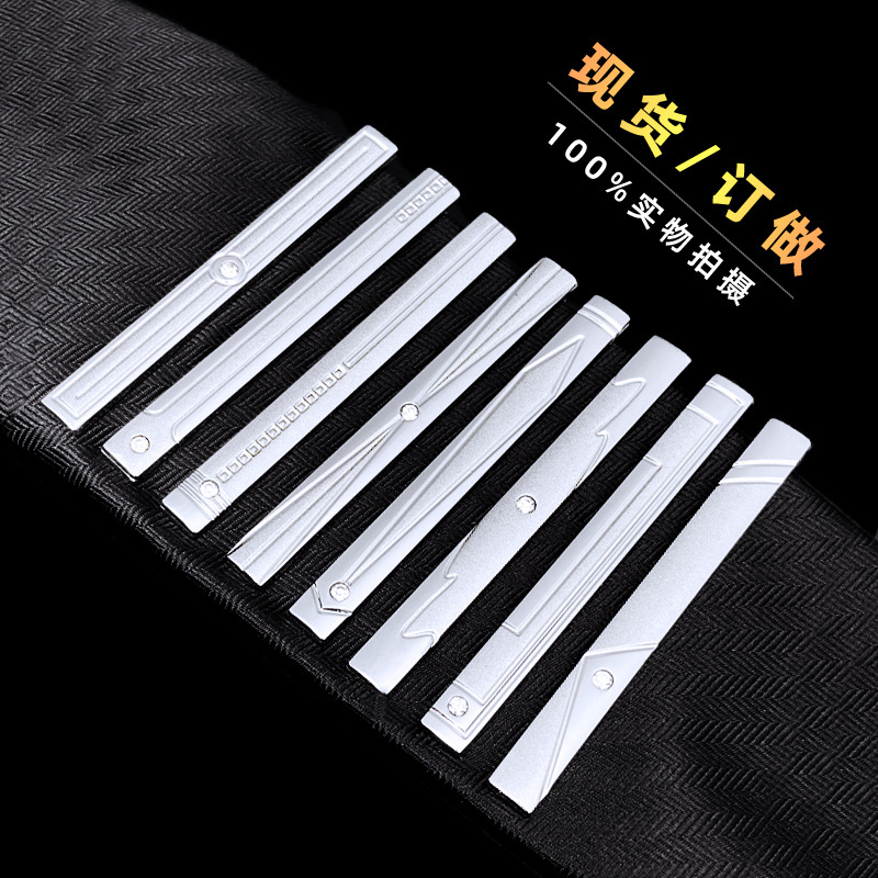 Picture of Men's Tie Clip Manufacturer Direct Sales Yiwu Cross-Border Business Metal Tie Clip Tieclips Bow Tie Business Style