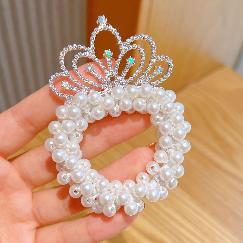 Picture of Crown headdress children's little princess headband 2023 Korean style new bead flower little girl hair tie balls