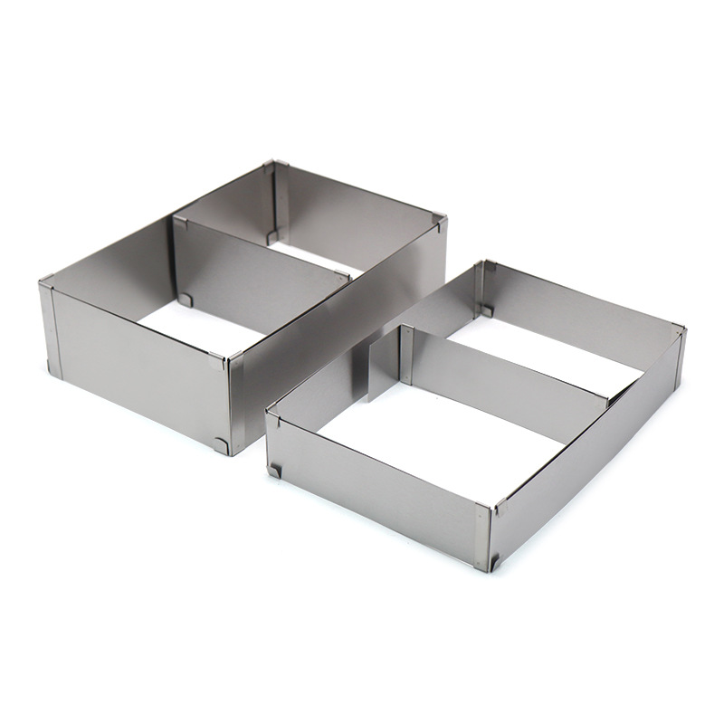 Spot adjustable telescopic baking tool mousse ring square cake mold with partition bar household baking mold