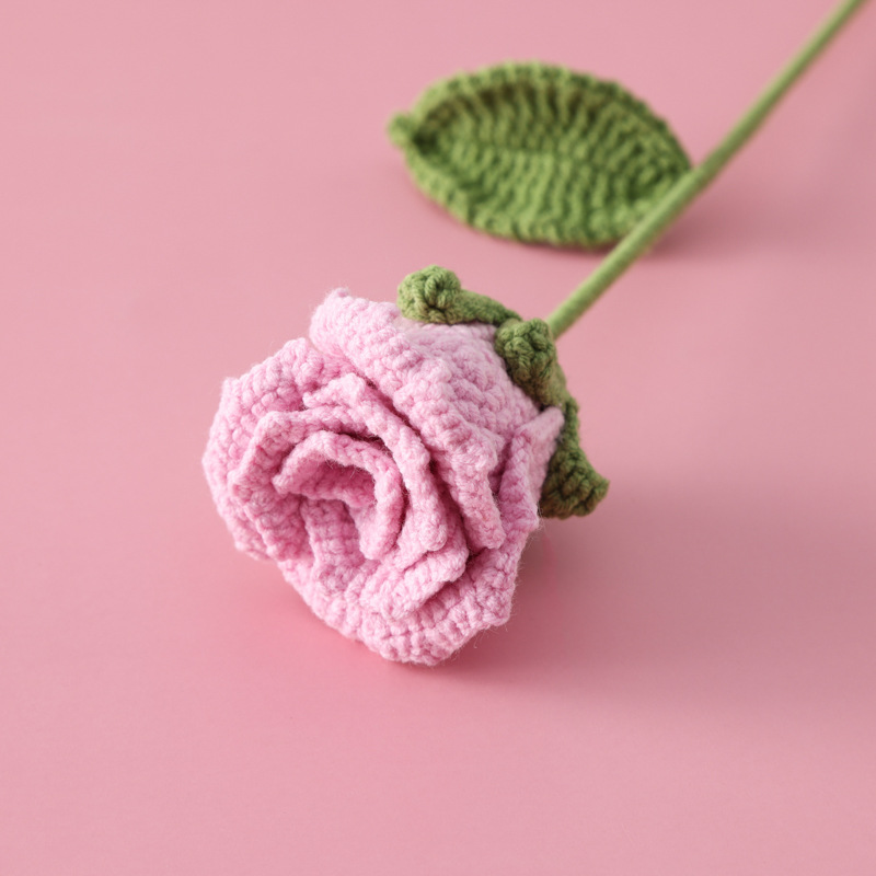 Picture of Tanabata Festival Christmas New Arrival Handmade Crocheted Sheffield Line Small Wine Glass Rose Branches for Wife Lover