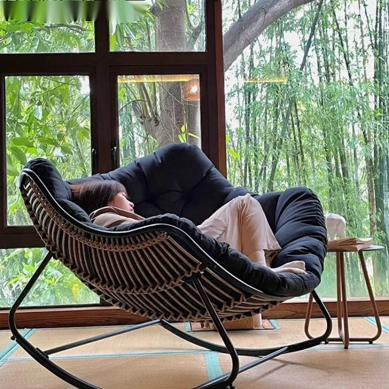 Bird's nest rocking chair recliner balcony home casual single lazy sofa living room light luxury rocking chair adults can sleep
