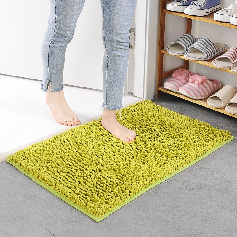 Picture of Floor Mats Wholesale Chenille Long Hair Floor Mats Bedroom Kitchen Living Room Carpet Bathroom Entrance Water-Absorbent Non-Slip Floor Mats