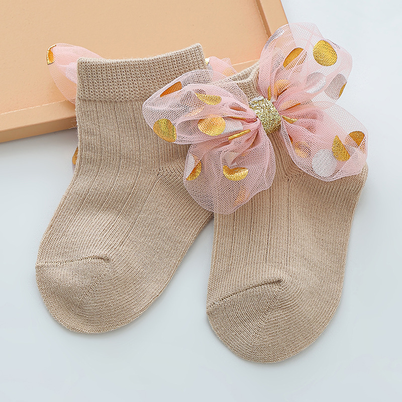 Picture of 23 new baby girl socks Western style girls lace socks lace baby Princess socks bow children dance socks