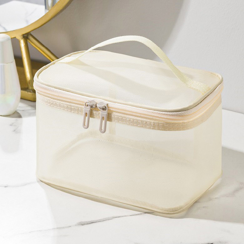 Picture of Large Capacity Toiletry Bag Portable High-value Cosmetic Bag Multi-purpose Travel Double-layer Toiletry Bag Storage Bag Mesh Bag