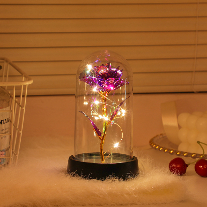 Picture of Immortal bouquet rose night light ornament bedroom decoration birthday gift for girlfriend girl children student Qixi Festival