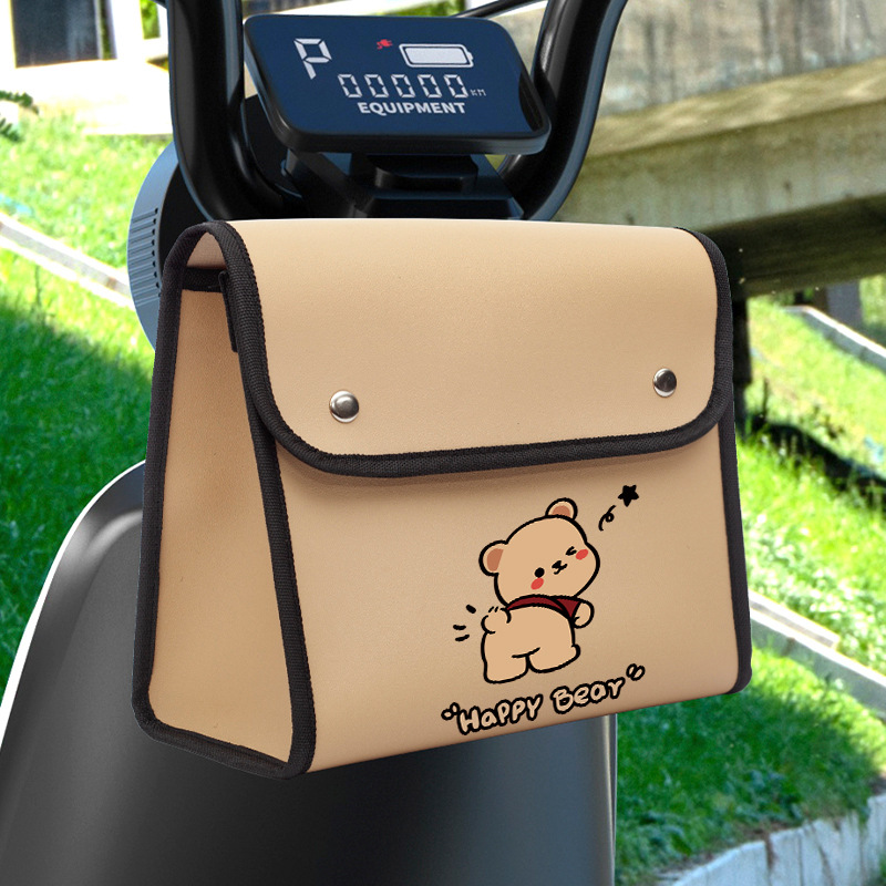 Picture of Electric Car Hanging Bag Front Rainproof Hanging Bag Bicycle Storage Bag Large Capacity Charger Storage Bag